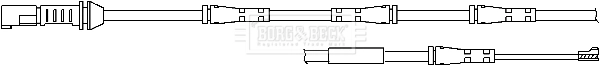 BORG & BECK figyelmezető kontaktus, fékbetétkopás - BWL3104 - TothCarparts