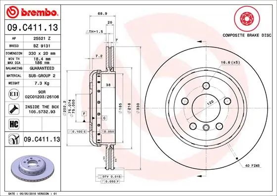 BRECO féktárcsa - BZ 9131 - TothCarparts