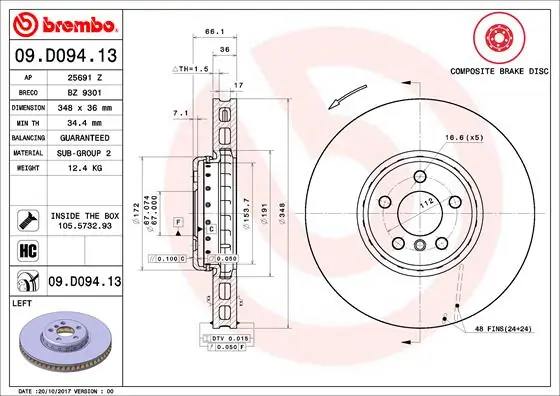 BRECO féktárcsa - BZ 9301 - TothCarparts