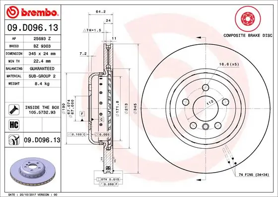 BRECO féktárcsa - BZ 9303 - TothCarparts