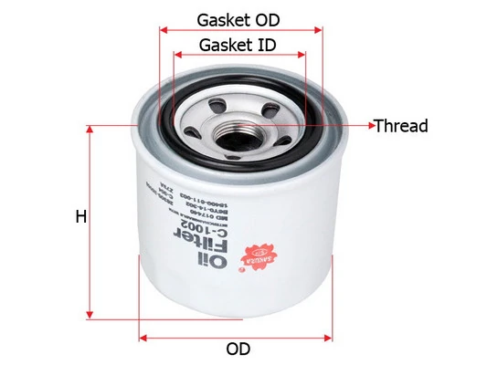 SAKURA Automotive olajszűrő - C-1002 - TothCarparts