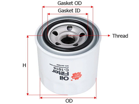 SAKURA Automotive olajszűrő - C-1016 - TothCarparts