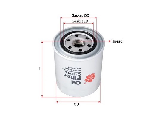 SAKURA Automotive olajszűrő - C-1045 - TothCarparts