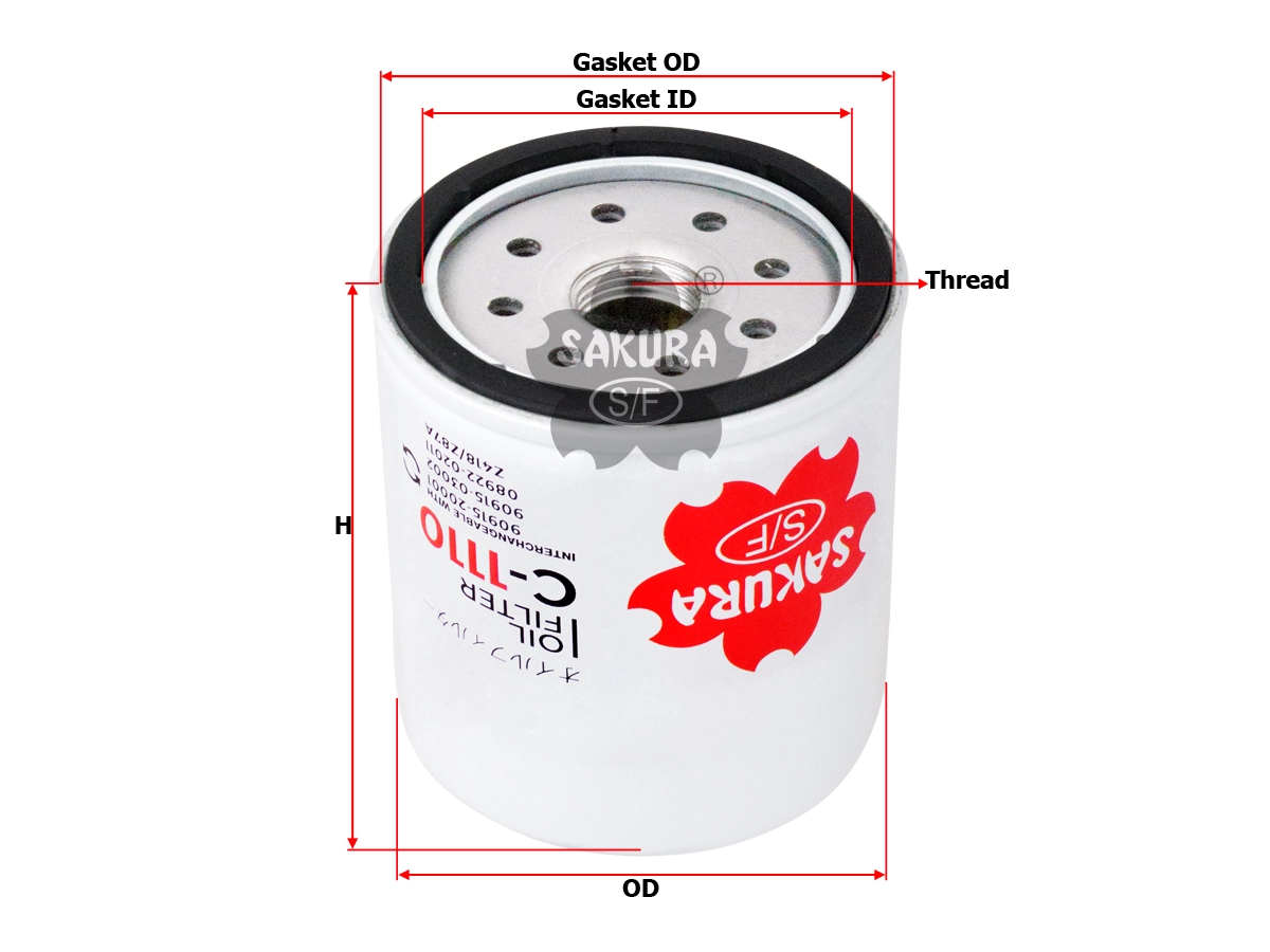 SAKURA Automotive olajszűrő - C-1110 - TothCarparts