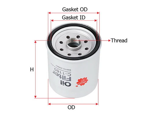 SAKURA Automotive olajszűrő - C-1160 - TothCarparts