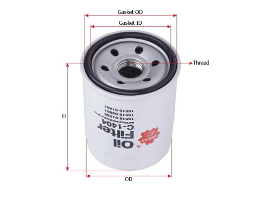 SAKURA Automotive olajszűrő - C-1404 - TothCarparts