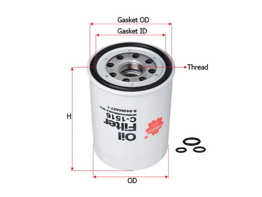 SAKURA Automotive olajszűrő - C-1516 - TothCarparts