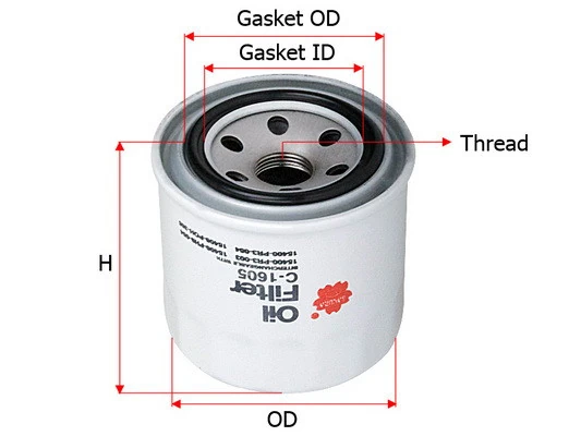 SAKURA Automotive olajszűrő - C-1605 - TothCarparts