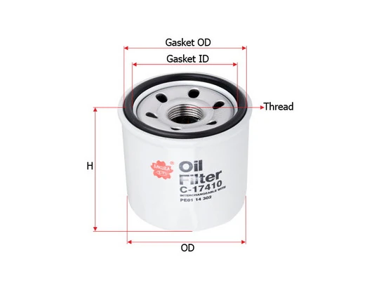 SAKURA Automotive olajszűrő - C-17410 - TothCarparts