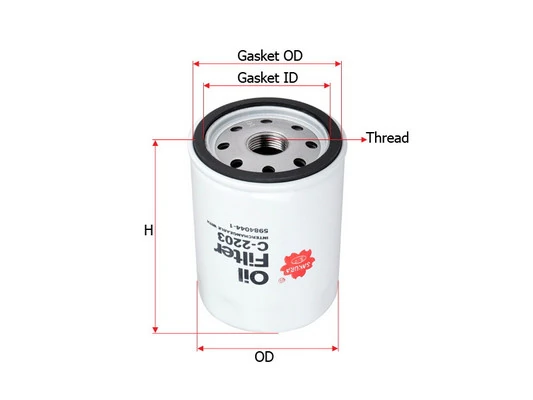 SAKURA Automotive olajszűrő - C-2203 - TothCarparts
