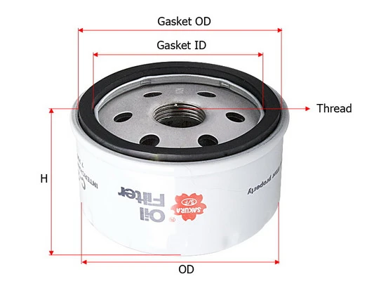 SAKURA Automotive olajszűrő - C-2505 - TothCarparts
