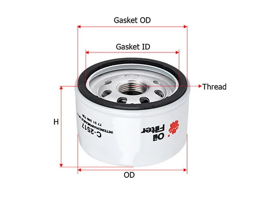SAKURA Automotive olajszűrő - C-2517 - TothCarparts