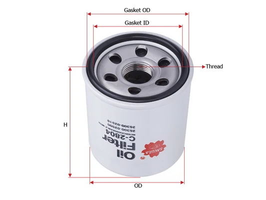 SAKURA Automotive olajszűrő - C-2804 - TothCarparts
