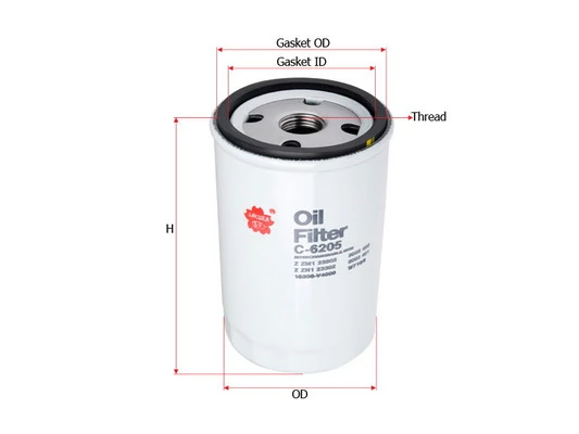 SAKURA Automotive olajszűrő - C-6205 - TothCarparts