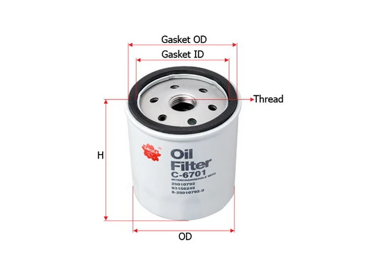 SAKURA Automotive olajszűrő - C-6701 - TothCarparts