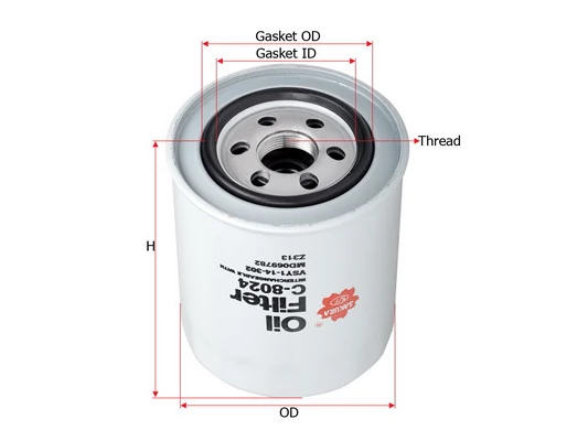 SAKURA Automotive olajszűrő - C-8024 - TothCarparts