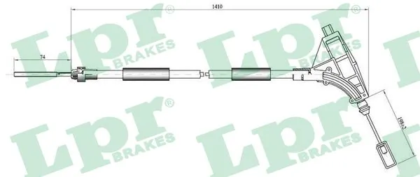 LPR huzal, rögzítőfék - C0010B - TothCarparts