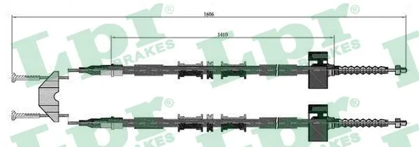 LPR huzal, rögzítőfék - C0535B - TothCarparts