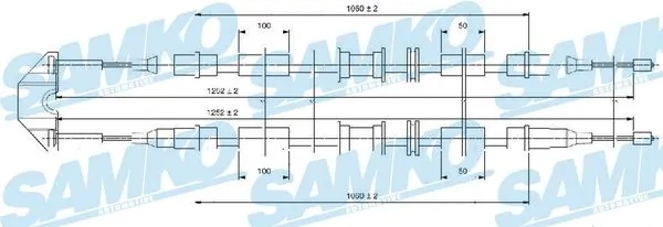 SAMKO huzal, rögzítőfék - C0542B - TothCarparts