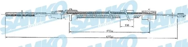 SAMKO huzal, rögzítőfék - C0631B - TothCarparts