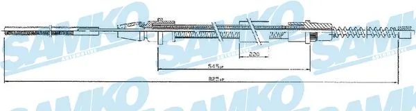 SAMKO huzal, rögzítőfék - C0633B - TothCarparts