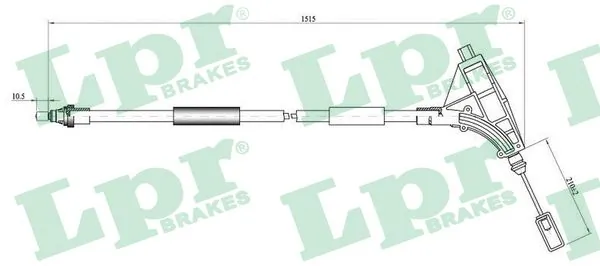LPR huzal, rögzítőfék - C0640B - TothCarparts