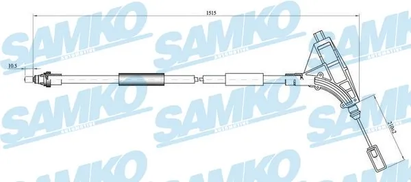 SAMKO huzal, rögzítőfék - C0640B - TothCarparts