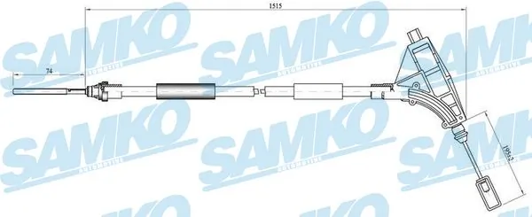 SAMKO huzal, rögzítőfék - C0641B - TothCarparts