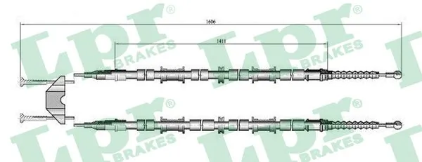 LPR huzal, rögzítőfék - C0655B - TothCarparts