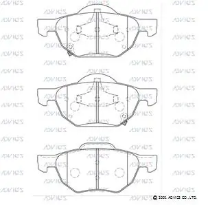 ADVICS fékbetétkészlet, tárcsafék - C1N083 - TothCarparts