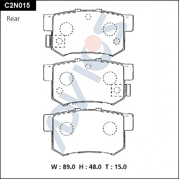ADVICS fékbetétkészlet, tárcsafék - C2N015 - TothCarparts