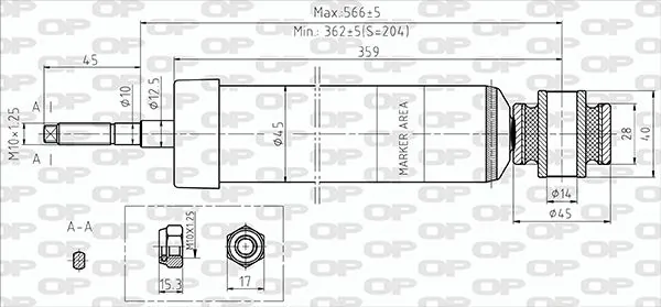 OPEN PARTS lengéscsillapító - SAB8670.32 - TothCarparts