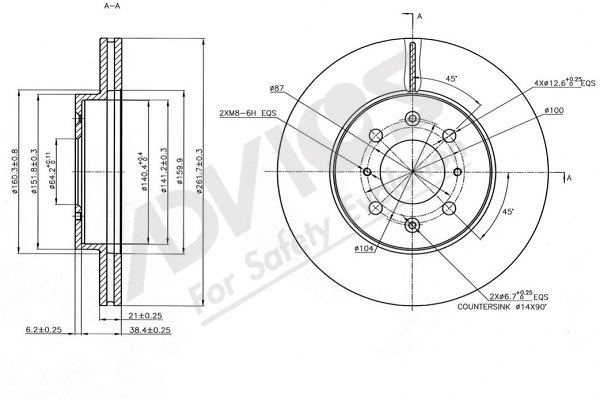 ADVICS-SEA féktárcsa - C6F266 - TothCarparts