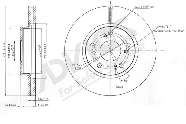 ADVICS-SEA féktárcsa - C6F267 - TothCarparts