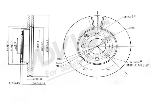 ADVICS-SEA féktárcsa - C6F563 - TothCarparts