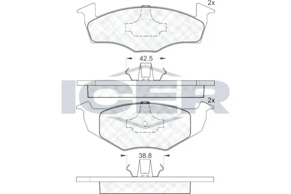 ANDEL fékbetétkészlet, tárcsafék - 181130 - TothCarparts