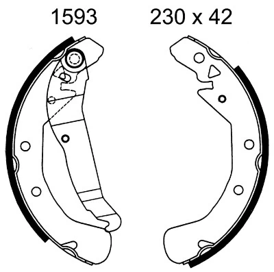 ANDEL fékpofakészlet - A1593 - TothCarparts