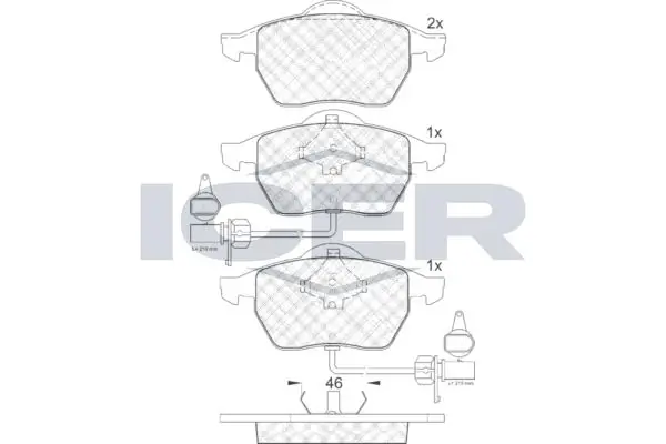 ANDEL fékbetétkészlet, tárcsafék - 181362 - TothCarparts