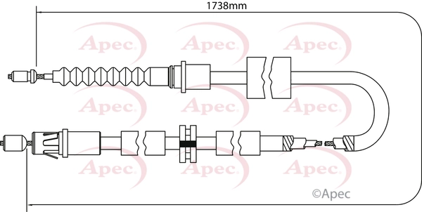 APEC huzal, rögzítőfék - CAB1163 - TothCarparts