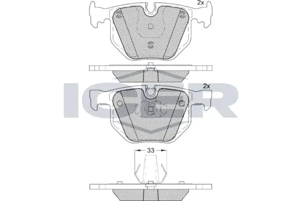 ANDEL fékbetétkészlet, tárcsafék - 181685 - TothCarparts