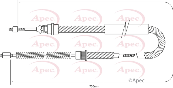 APEC huzal, rögzítőfék - CAB1348 - TothCarparts