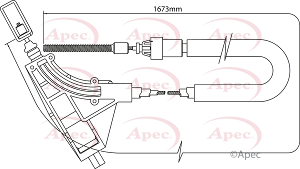 APEC huzal, rögzítőfék - CAB1351 - TothCarparts