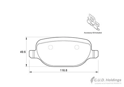Safeline fékbetétkészlet, tárcsafék - D3591 - TothCarparts