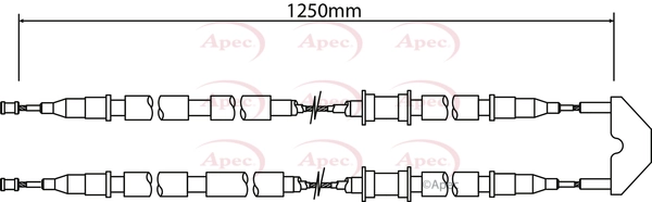 APEC huzal, rögzítőfék - CAB1454 - TothCarparts