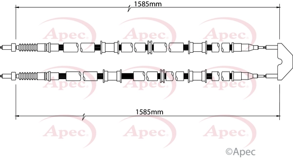 APEC huzal, rögzítőfék - CAB1455 - TothCarparts