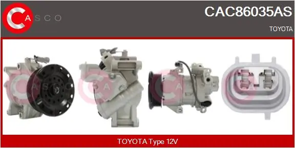 CASCO kompresszor, klíma - CAC86035AS - TothCarparts