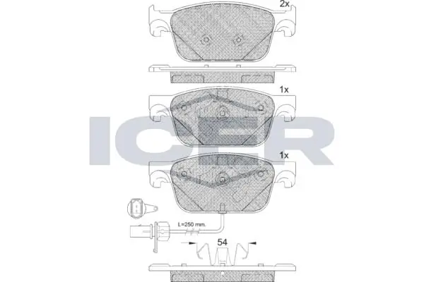 ANDEL fékbetétkészlet, tárcsafék - 182270 - TothCarparts