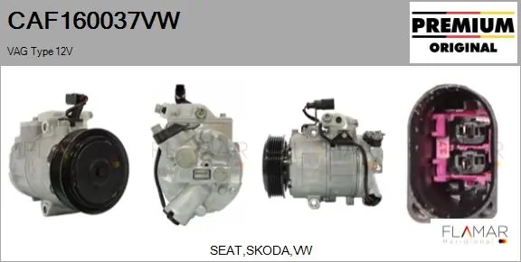 FLAMAR kompresszor, klíma - CAF160037VW - TothCarparts