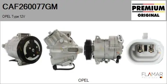 FLAMAR kompresszor, klíma - CAF260077GM - TothCarparts