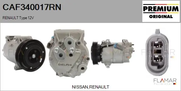 FLAMAR kompresszor, klíma - CAF340017RN - TothCarparts